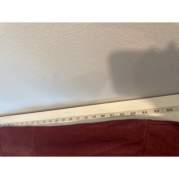 Volcom Mens Hoodie Sz L Maroon Heathered Logo Pocket Streetwear Worn-In Comfort - Picture 8 of 10